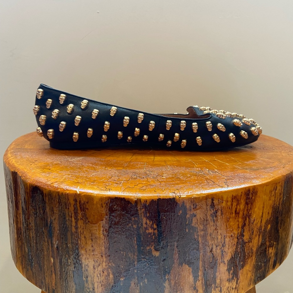 Jeffrey Campbell Black and Gold Studded Loafers - Picture 7 of 12